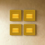 Modern Plastic Wall Light With Integrated LED for Hallway in Gold — Harbor Light Co.