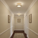 Modern Travertine Flush Mount Ceiling Light — Harbor Light Co.