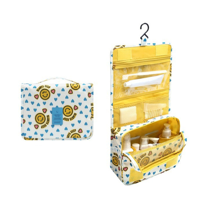 Hanging Travel Toiletry Bag Waterproof Cosmetic Organizer with Hook and Multiple Compartments for Women