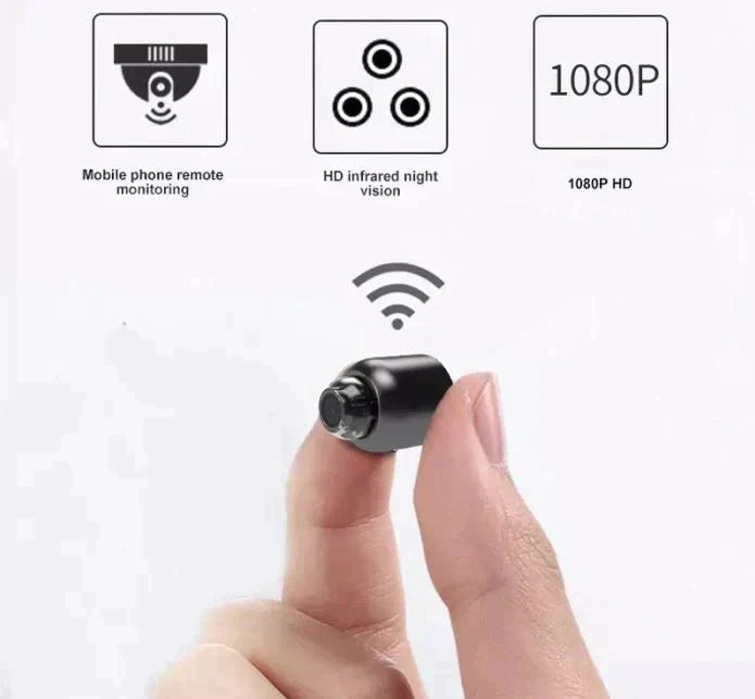 Mini WiFi Security Camera Two Pack Wireless Indoor Camera with Night Vision Motion Detection and Phone App for Home Baby and Pet Monitoring