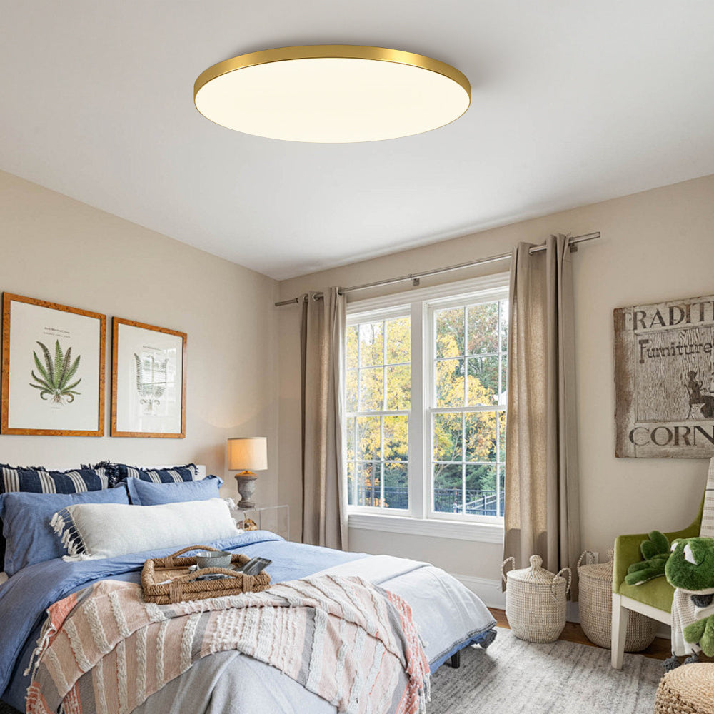 Modern Round Flush Mount LED Ceiling Light with Slim Profile