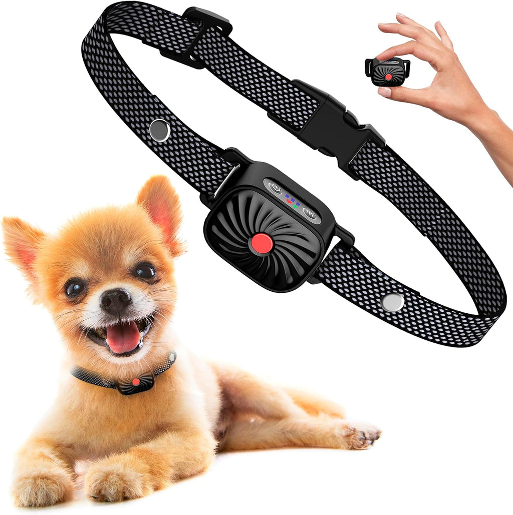 Anti Bark Collar for Small Dogs Rechargeable No Shock Training Collar with Sound and Vibration Adjustable Sensitivity Waterproof