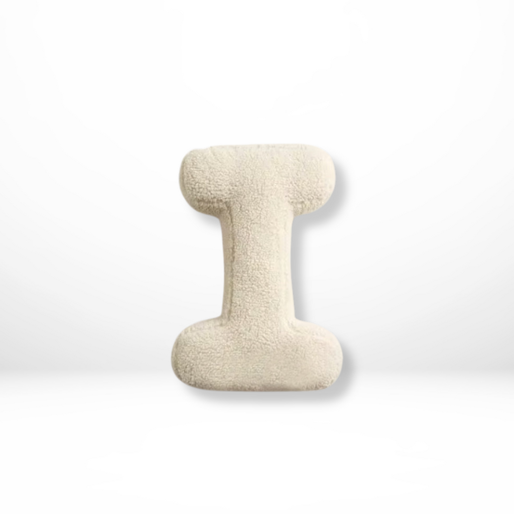 Alphabet Letter Throw Pillow Soft Velvet Decorative Cushion for Sofa Bed and Kids Room Personalized Initial Pillow