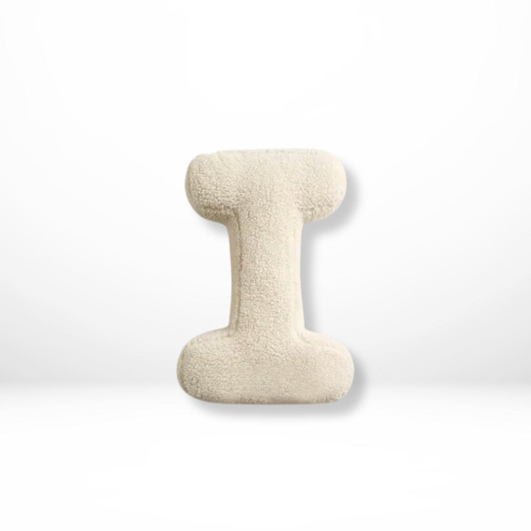 Alphabet Letter Throw Pillow Soft Velvet Decorative Cushion for Sofa Bed and Kids Room Personalized Initial Pillow