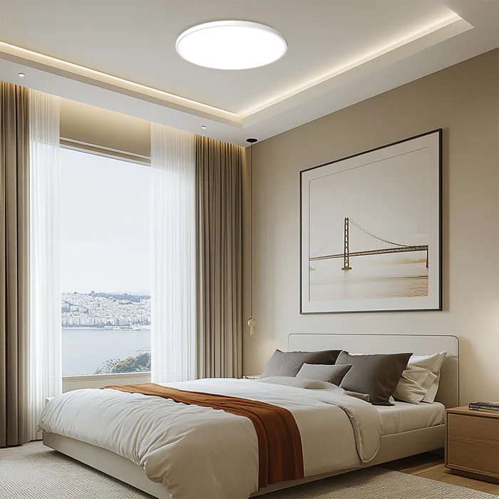 Modern Round Flush Mount LED Ceiling Light with Slim Profile