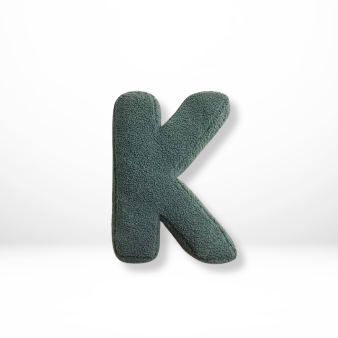 Alphabet Letter Throw Pillow Soft Velvet Decorative Cushion for Sofa Bed and Kids Room Personalized Initial Pillow