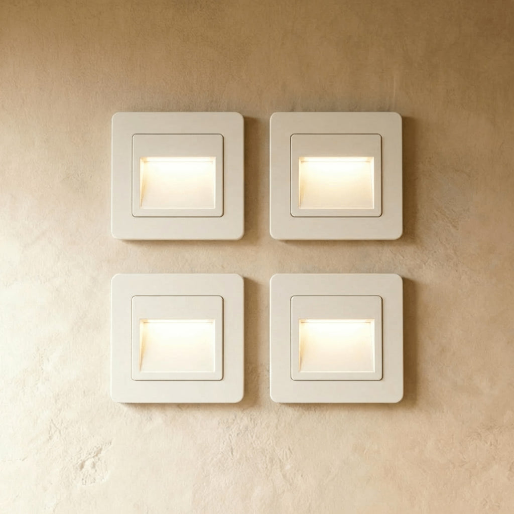 Modern Plastic Wall Light With Integrated LED for Hallway in White — Harbor Light Co.