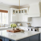 Modern Brass Pendant Light With Ceramic Shades for Dining Room — Harbor Light Co.