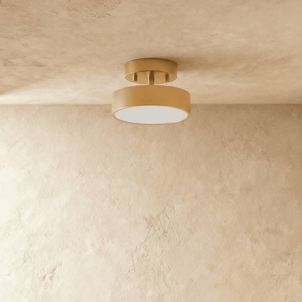 Modern Iron Semi-Flush Mount Ceiling Light for Living Room — Harbor Light Co.