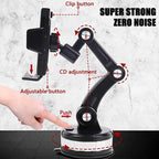 Car Phone Mount Dashboard Windshield Suction Cup Phone Holder with Telescopic Arm and Rotating Ball Joint