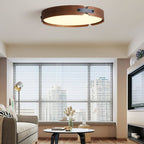Scandinavian Wood Flush Mount Ceiling Light for Living Room — Harbor Light Co.