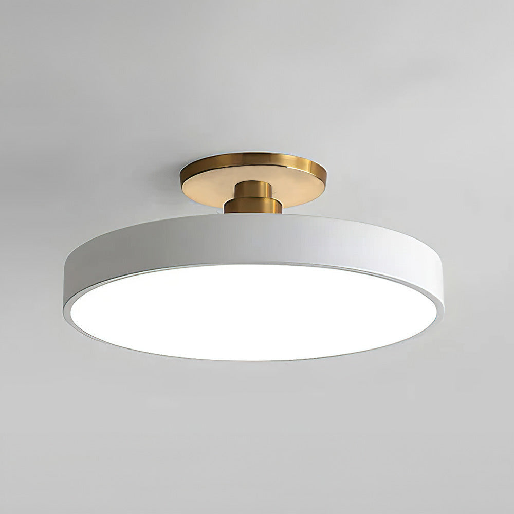 Modern Circular Semi Flush Mount LED Ceiling Light