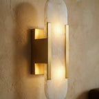 Modern Brass Wall Light With Warm LED Glow — Harbor Light Co.