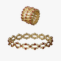 Foldable Zirconia Ring to Bracelet Convertible Jewelry with Expandable Band