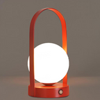 Cordless Rechargeable Warm White LED Light Table Lamp with Handle