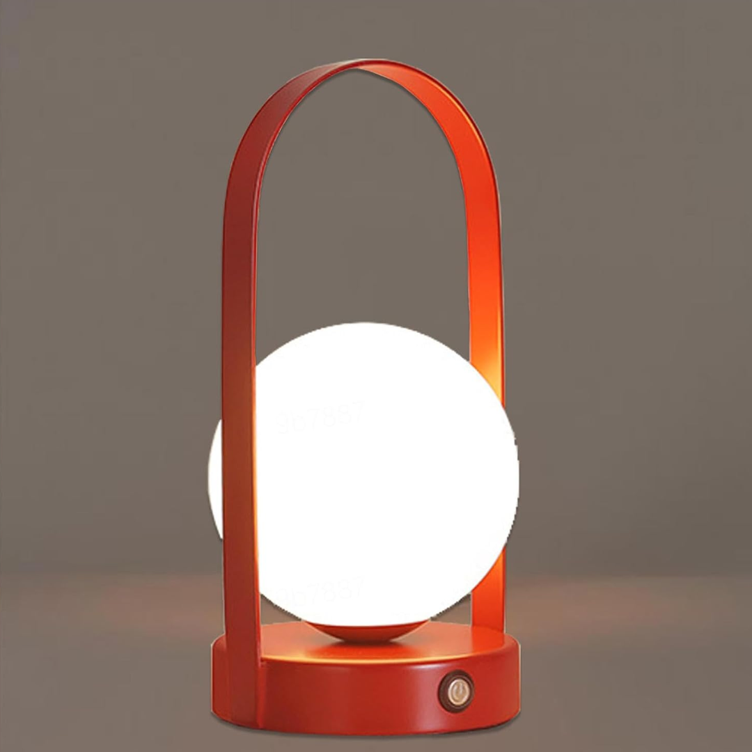 Cordless Rechargeable Warm White LED Light Table Lamp with Handle