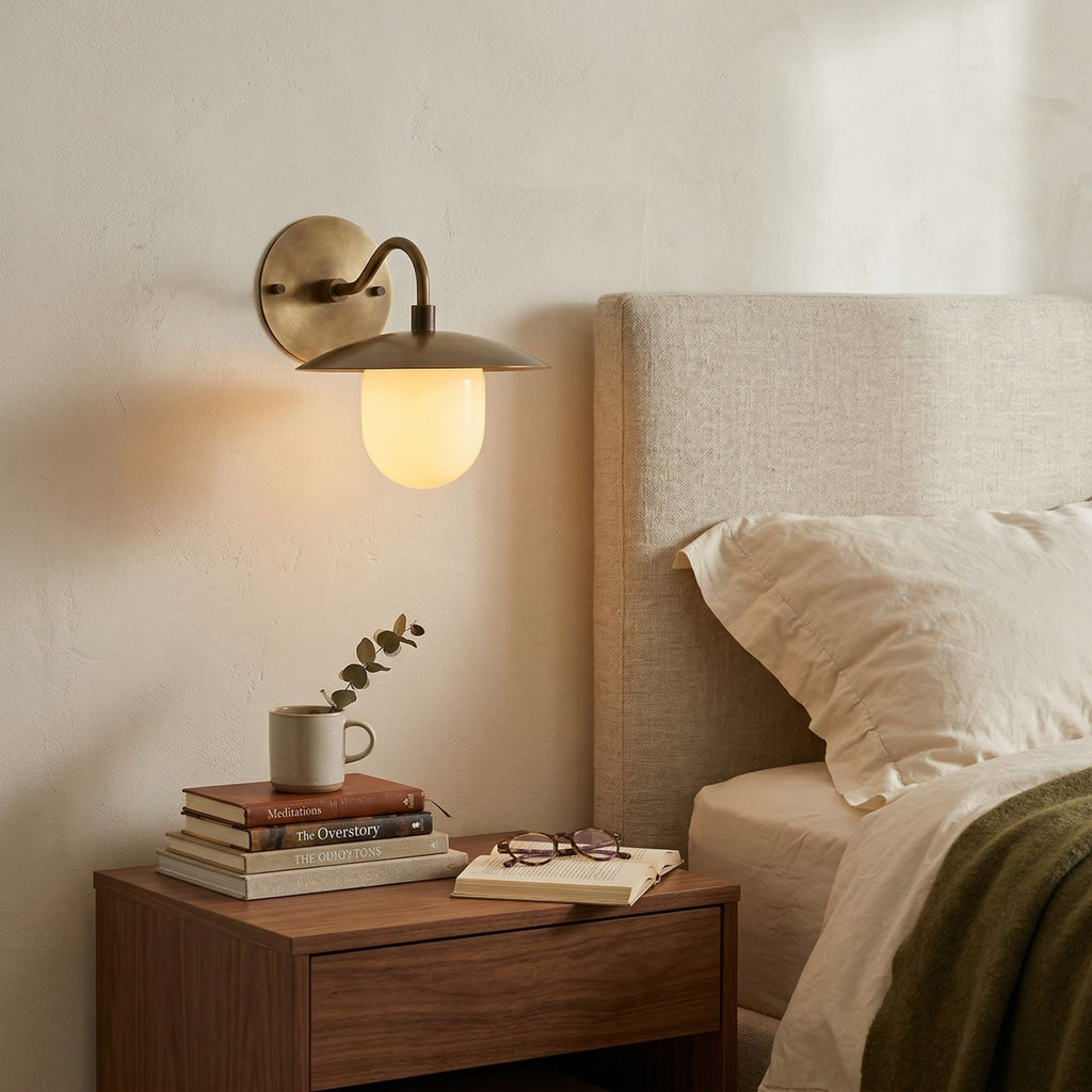 Modern Brass Wall Light for Living Room and Bedroom — Harbor Light Co.