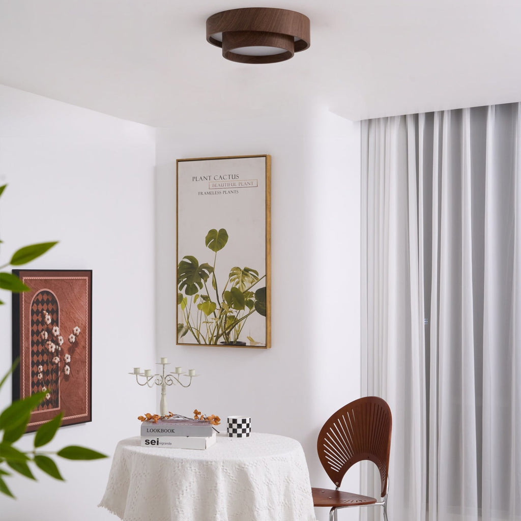 Modern Wood Flush Mount Ceiling Light for Living Room and Bedroom — Harbor Light Co.