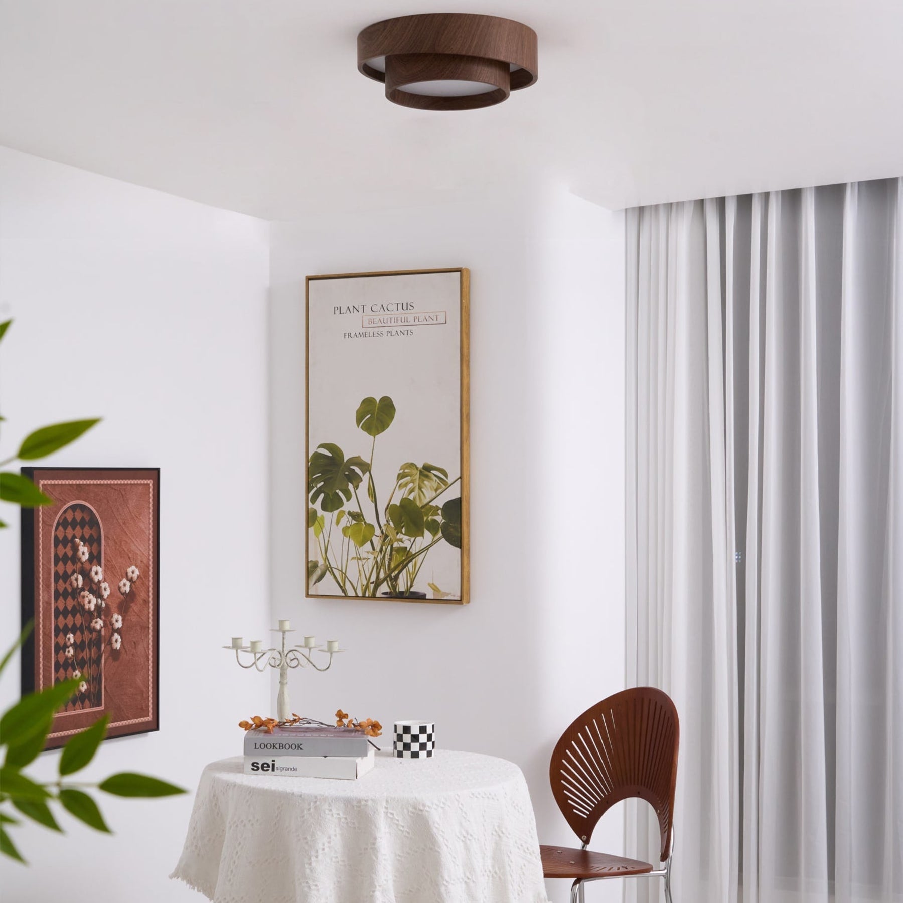Modern Wood Flush Mount Ceiling Light for Living Room and Bedroom — Harbor Light Co.
