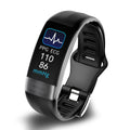 Smart Fitness Tracker Bracelet with Heart Rate Blood Pressure ECG and Blood Oxygen Monitoring Sleep Tracker Waterproof Silicone Band