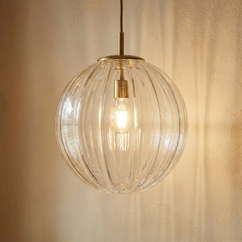 Modern Glass Pendant Light With Warm LED Glow for Dining Room — Harbor Light Co.
