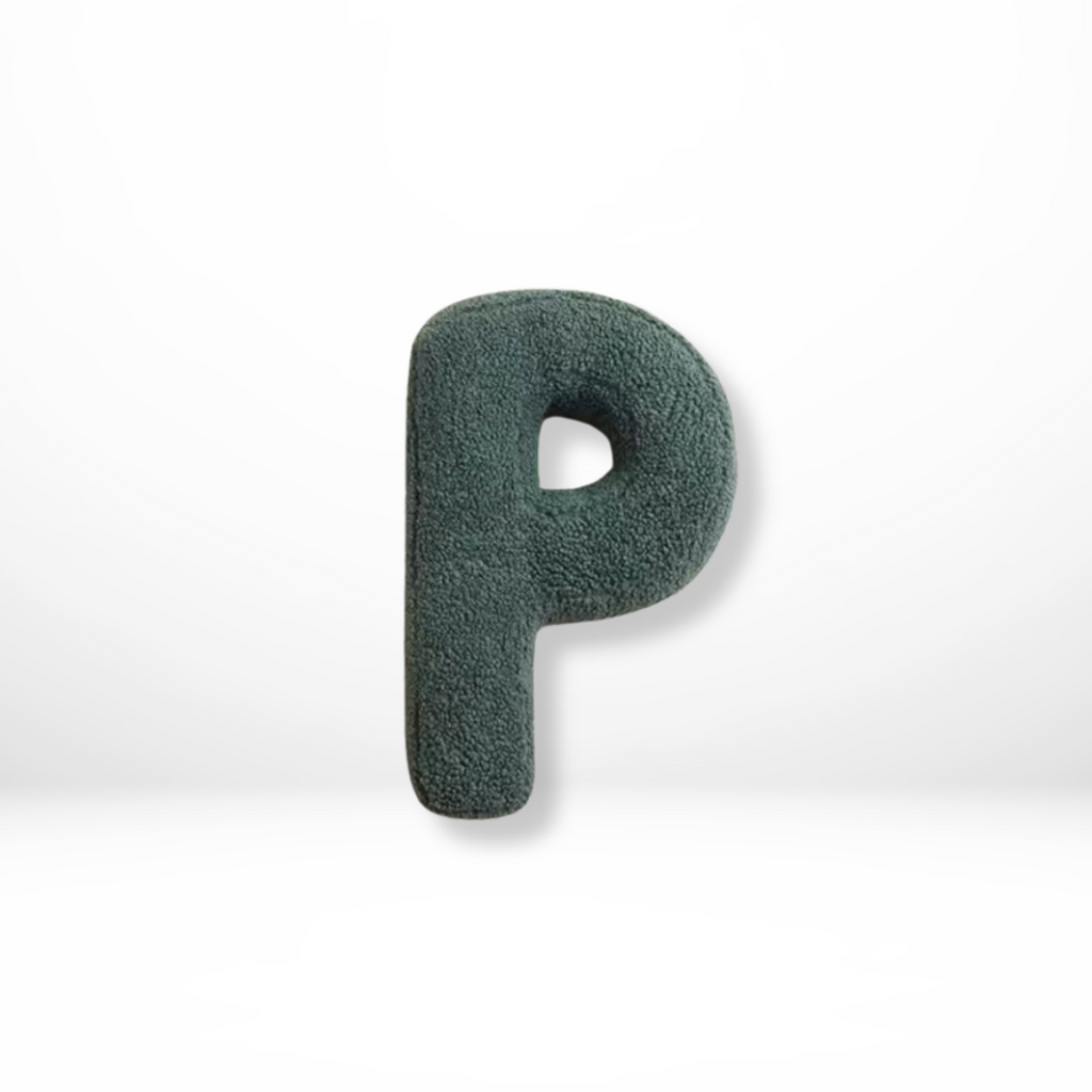 Alphabet Letter Throw Pillow Soft Velvet Decorative Cushion for Sofa Bed and Kids Room Personalized Initial Pillow