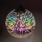 3D Firework Glass Globe Pendant Light