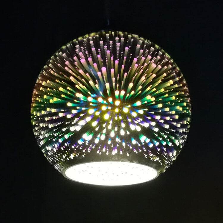 3D Firework Glass Globe Pendant Light