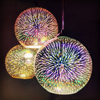 3D Firework Glass Globe Pendant Light