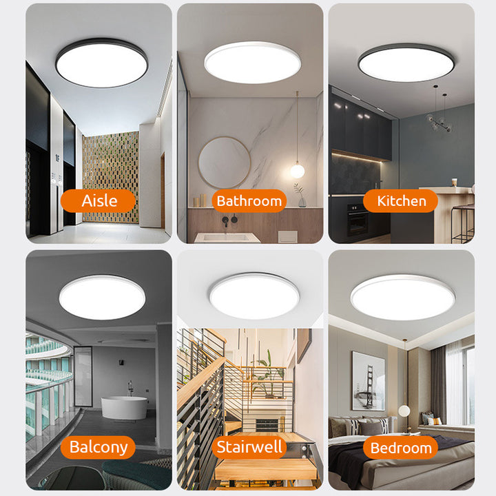 Modern Round Flush Mount LED Ceiling Light with Slim Profile