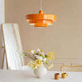 Mid-Century Metal Dining Room Pendant Light with Layered Disc Shade