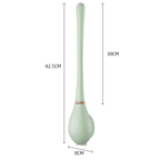 Silicone Toilet Brush with Wall Mounted Holder Flexible Flat Head Bathroom Cleaning Brush Set