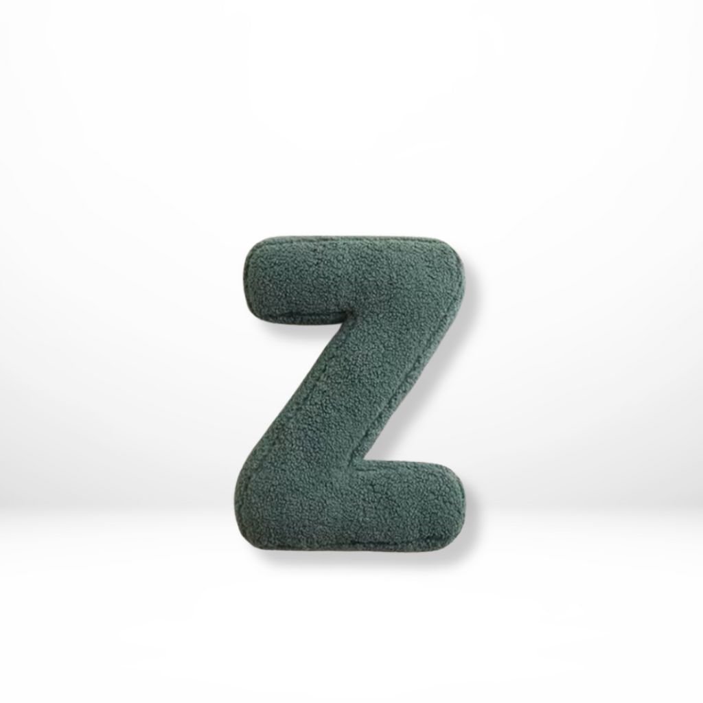 Alphabet Letter Throw Pillow Soft Velvet Decorative Cushion for Sofa Bed and Kids Room Personalized Initial Pillow
