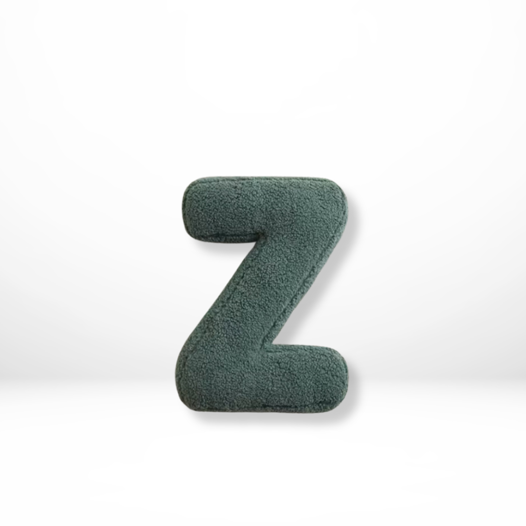 Alphabet Letter Throw Pillow Soft Velvet Decorative Cushion for Sofa Bed and Kids Room Personalized Initial Pillow
