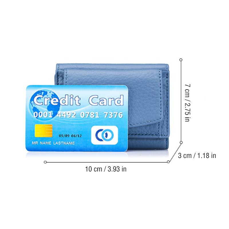 Small RFID Blocking Wallet for Women Soft PU Leather Trifold Mini Wallet with Coin Pocket Card Holder and Snap Closure