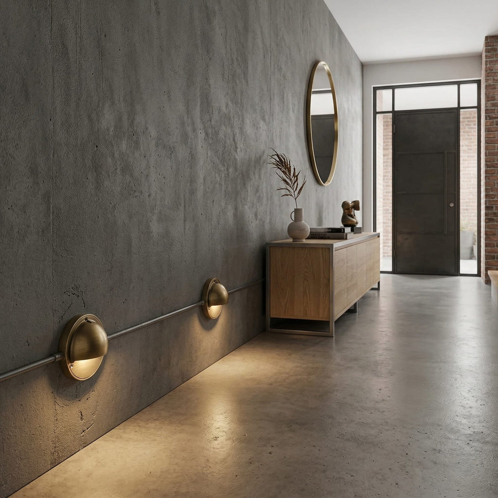 Modern Copper Wall Light With Tri-Color Glow — Harbor Light Co.