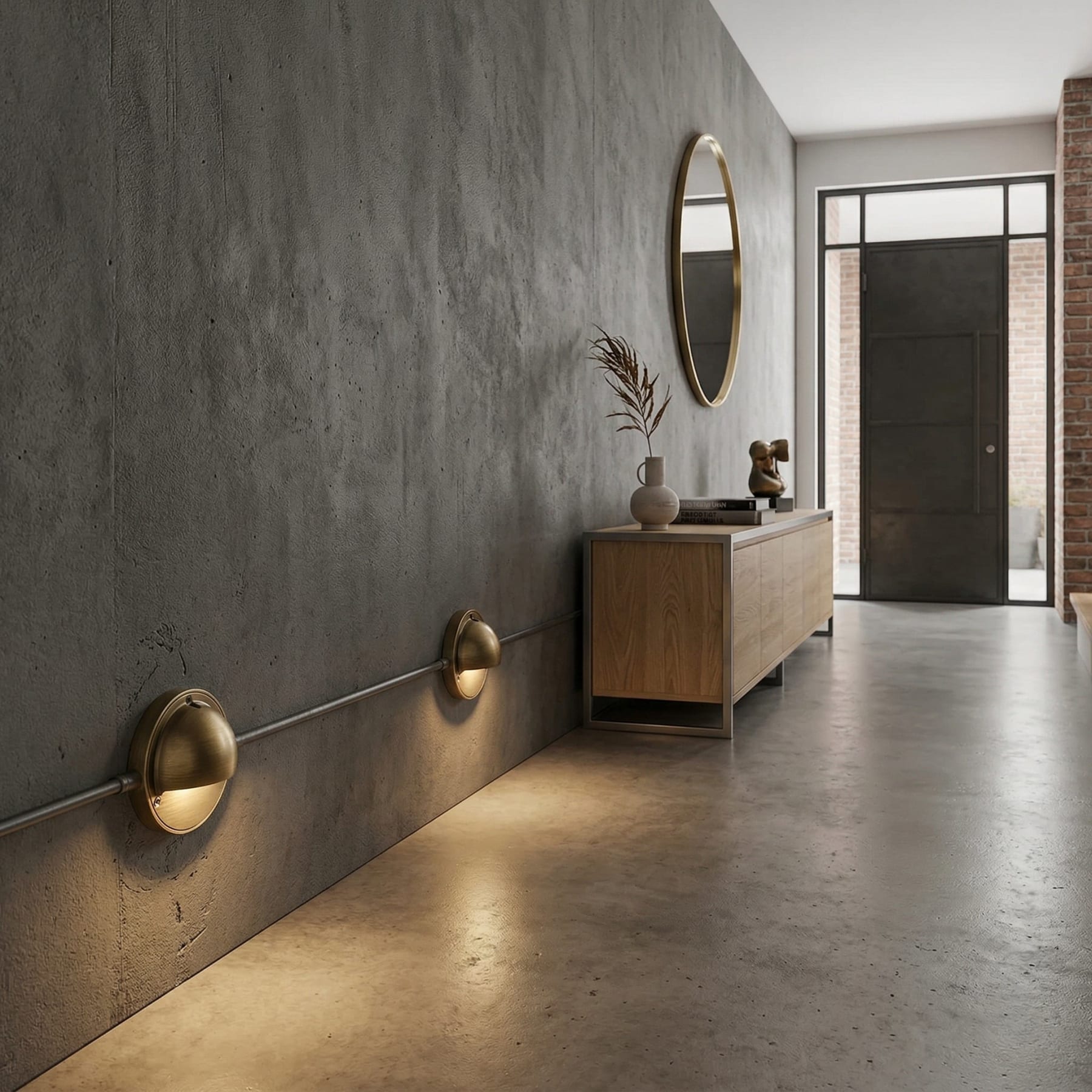 Modern Copper Wall Light With Tri-Color Glow — Harbor Light Co.