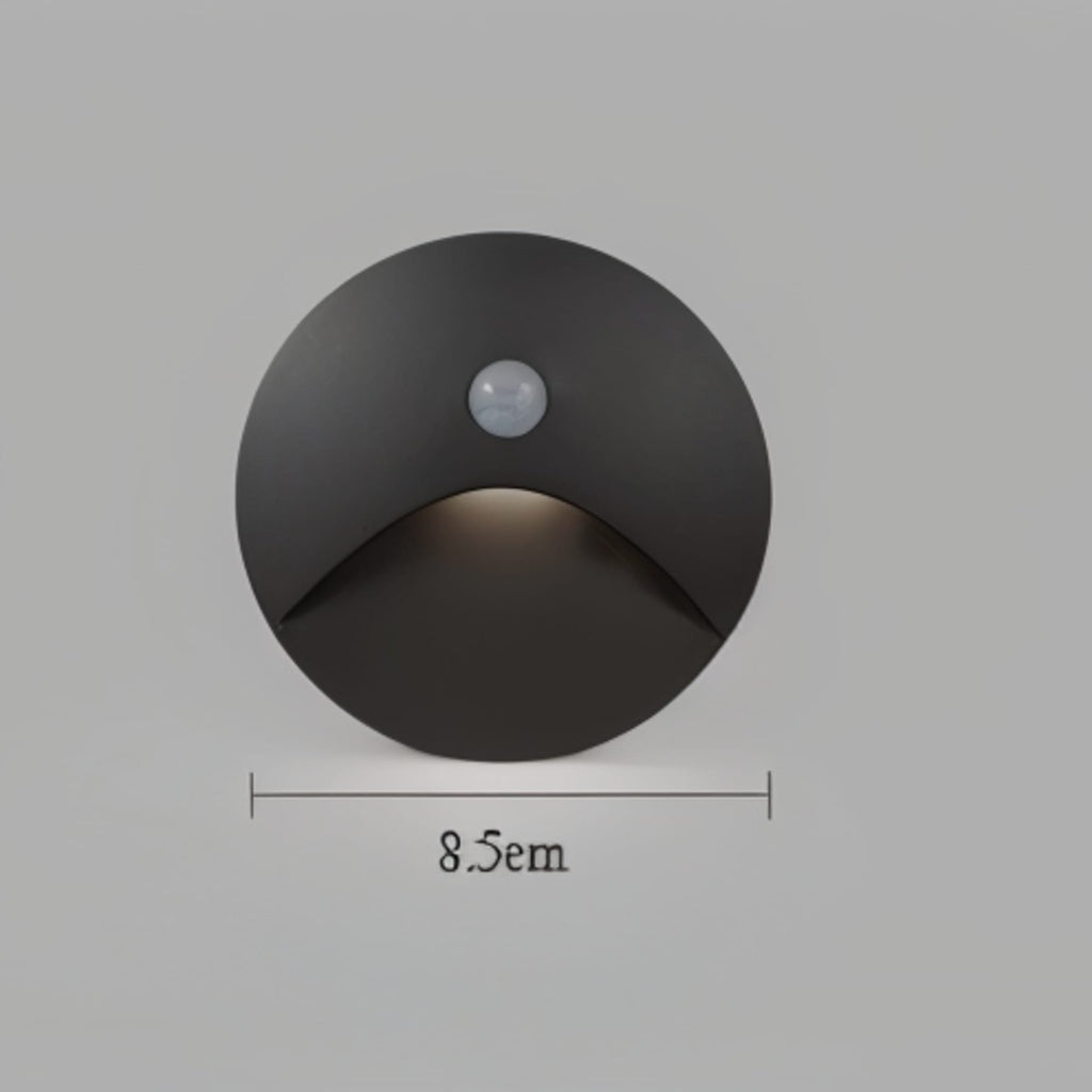 Modern Aluminum Wall Light With Motion Sensor for Hallways in Black — Harbor Light Co.
