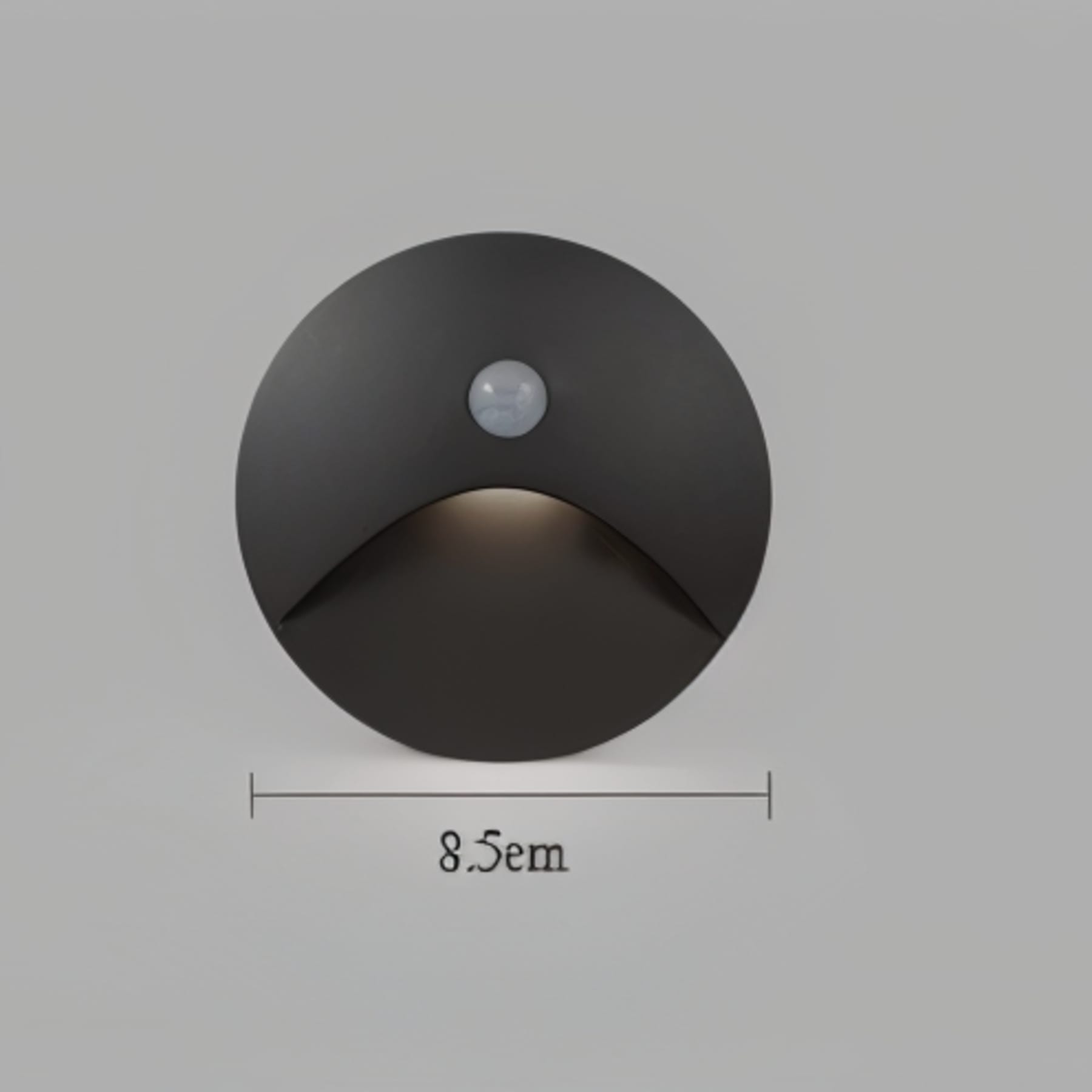 Modern Aluminum Wall Light With Motion Sensor for Hallways in Black — Harbor Light Co.