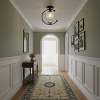 Modern Brass Semi-Flush Ceiling Light for Living Room — Harbor Light Co.