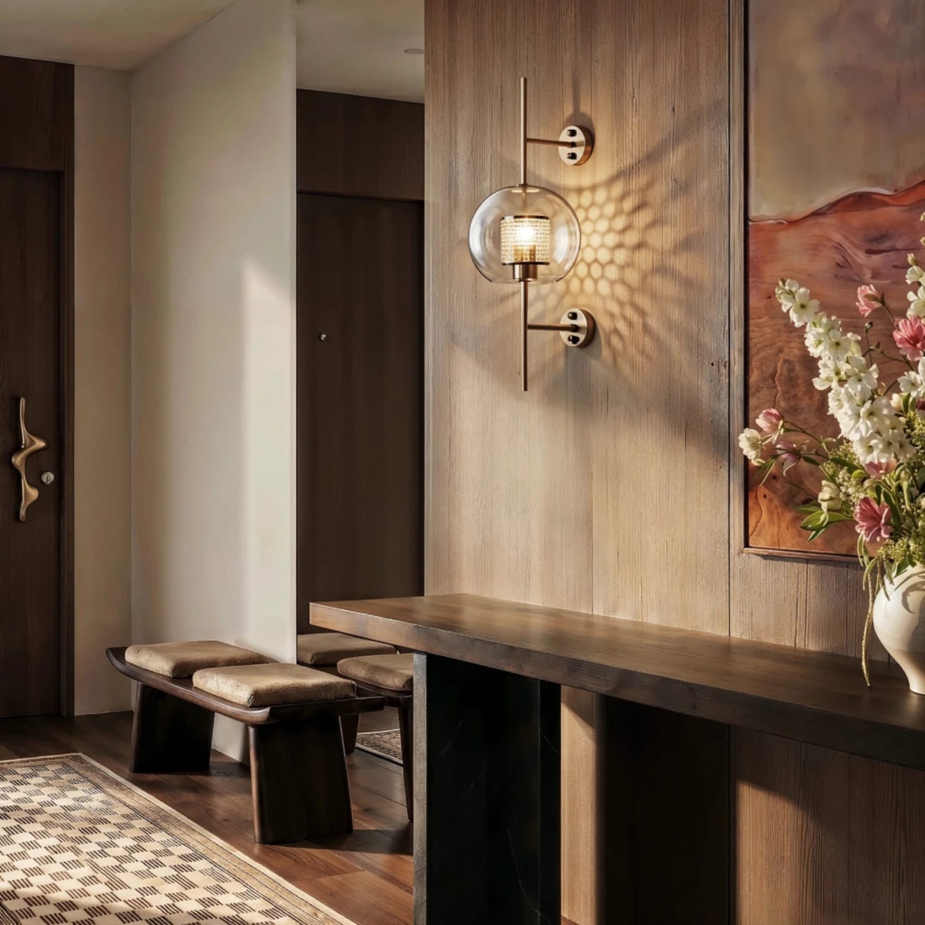 Modern Glass Wall Light With Warm LED Glow — Harbor Light Co.