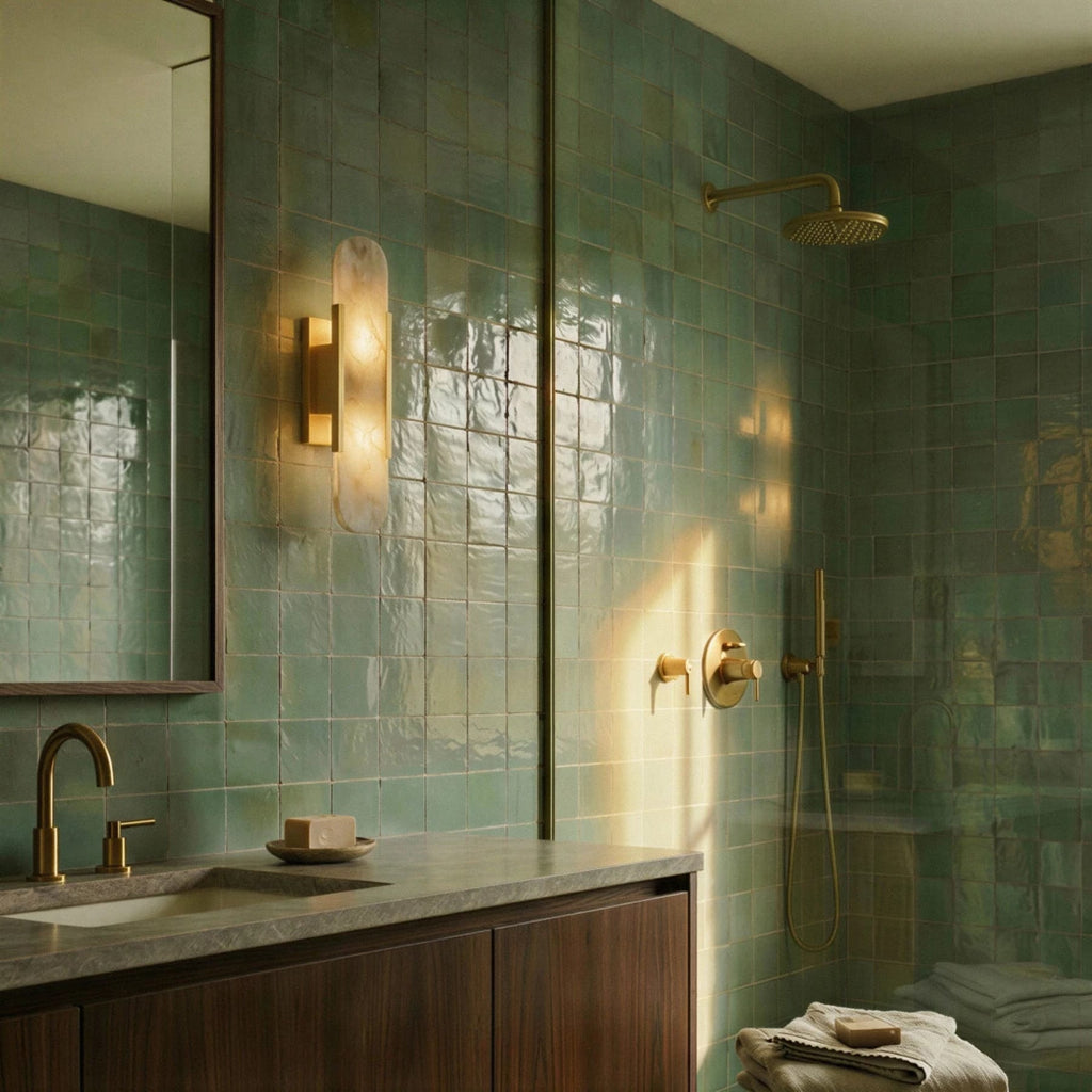 Modern Brass Wall Light With Warm LED Glow — Harbor Light Co.