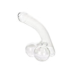 Novelty Glass Decanter with Curved Spout and Double Bulb Base Beverage Carafe for Wine Whiskey and Juice