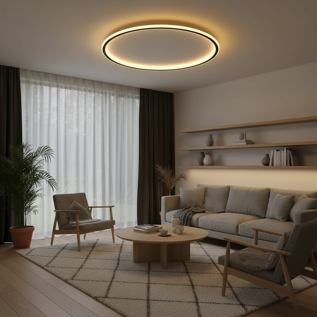 Modern Acrylic Flush Mount Ceiling Light for Living Room — Harbor Light Co.