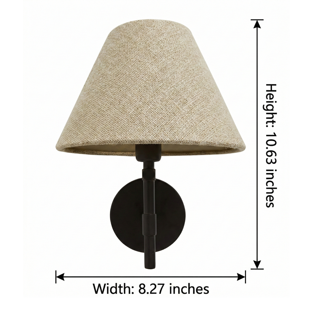 Modern Linen Wall Sconce for Living Room and Bedroom — Harbor Light Co.
