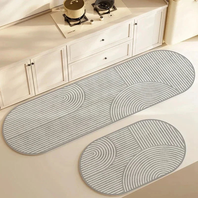 Non-Slip Kitchen Mat Absorbent Cushioned Anti-Fatigue Runner Rug Washable Floor Mat for Kitchen and Sink Area