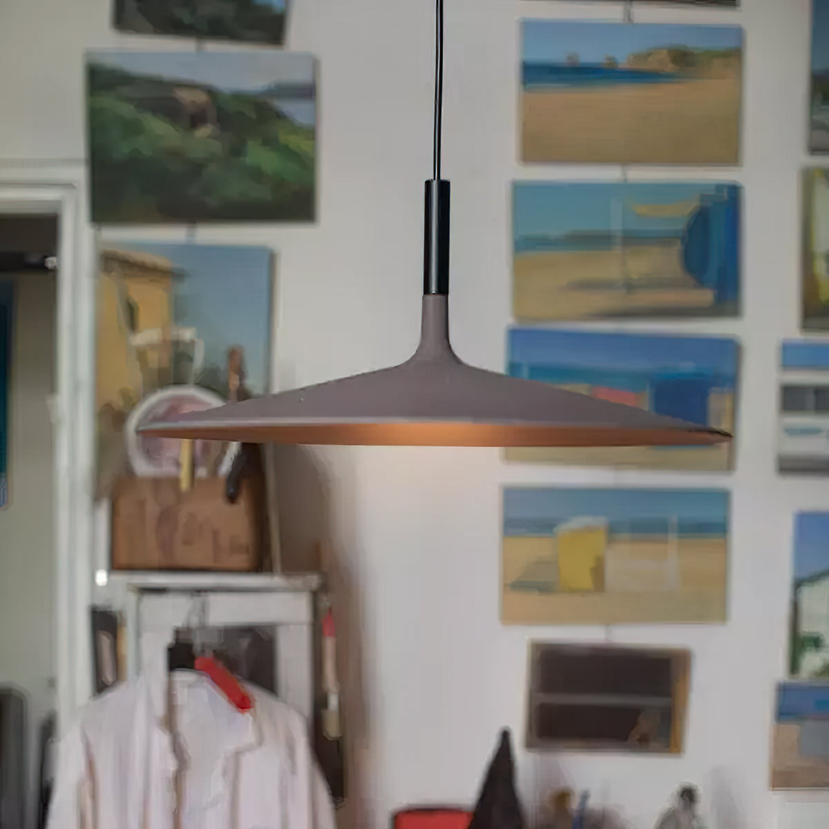 Modern Metal Pendant Light With Dimmable LED Glow — Harbor Light Co.