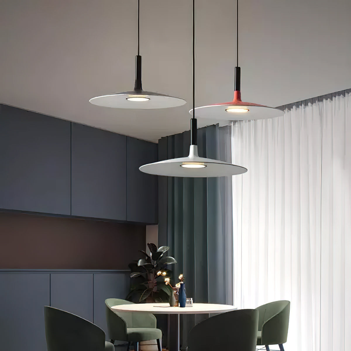 Modern Metal Pendant Light With Dimmable LED Glow — Harbor Light Co.