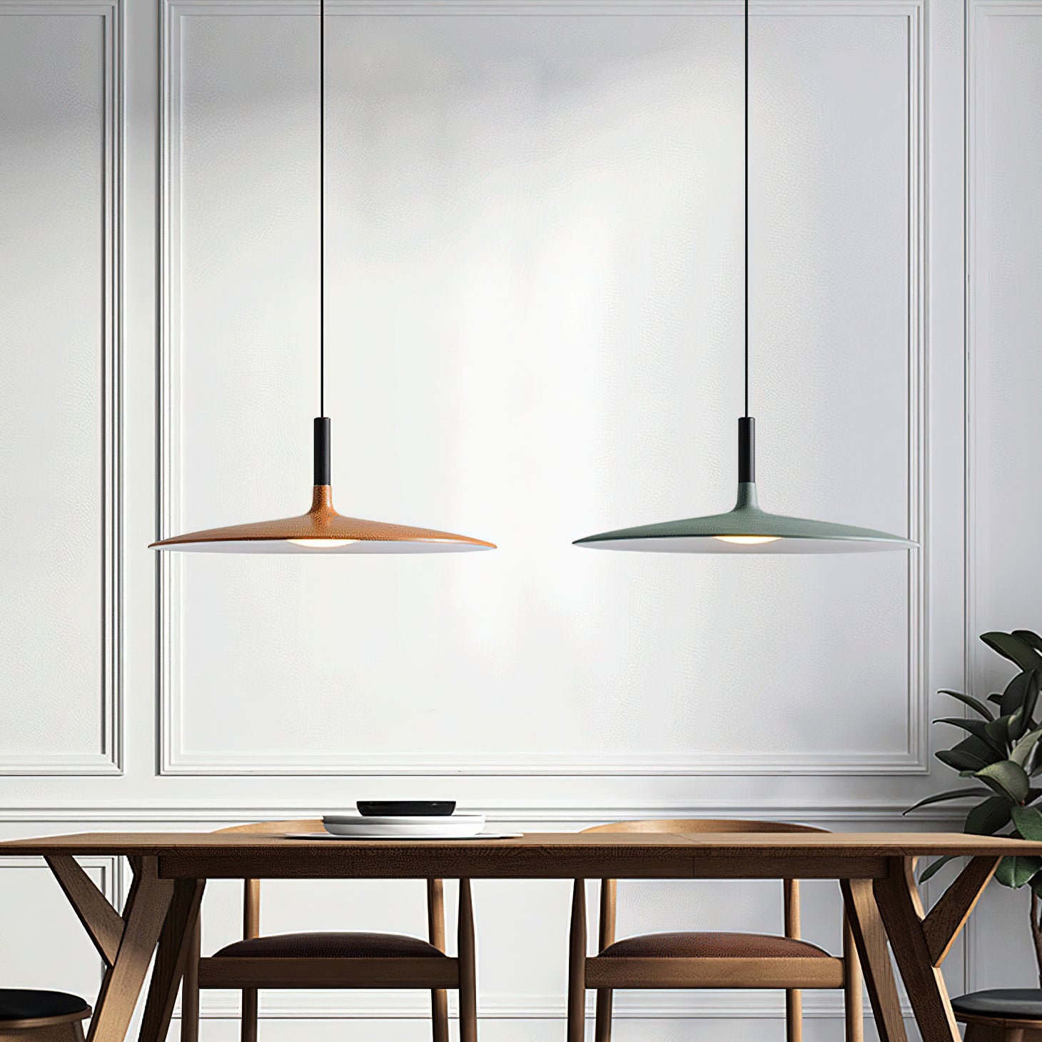 Modern Metal Pendant Light With Dimmable LED Glow — Harbor Light Co.