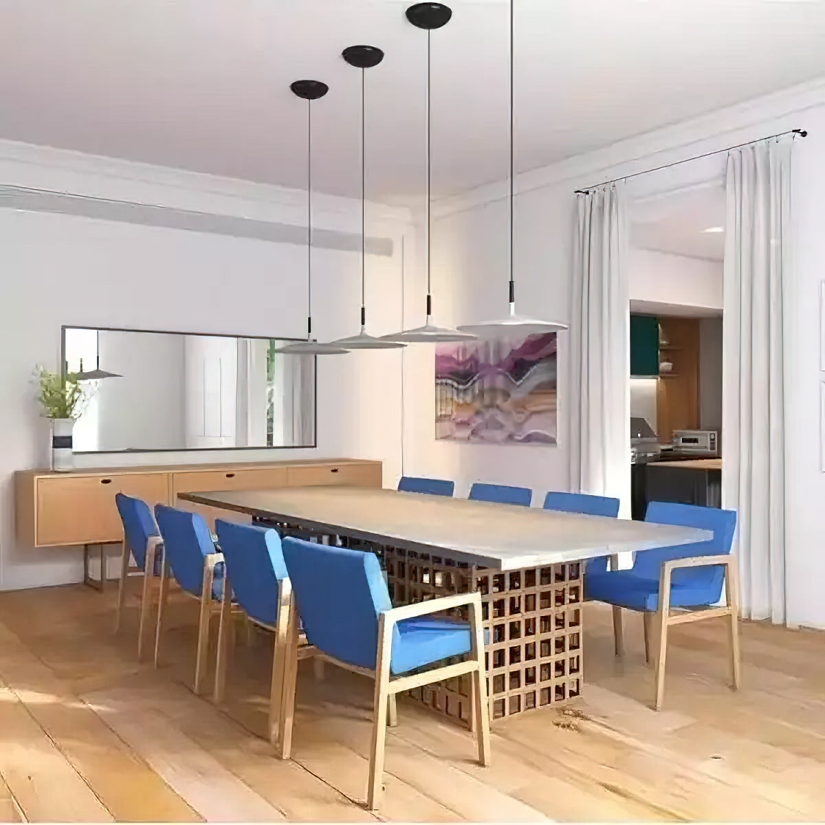 Modern Metal Pendant Light With Dimmable LED Glow — Harbor Light Co.